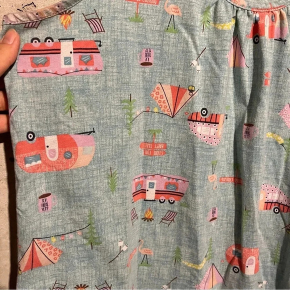 Mia Lucce Pajama Tank Top CAMPING RV VACATION Womens Size M - Picture 3 of 7